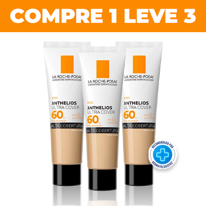 Kit com 3 Protetor Solar Facial com Cor Anthelios Ultra Cover FPS60 [ÚLTIMO DIA DE PROMOÇÃO]