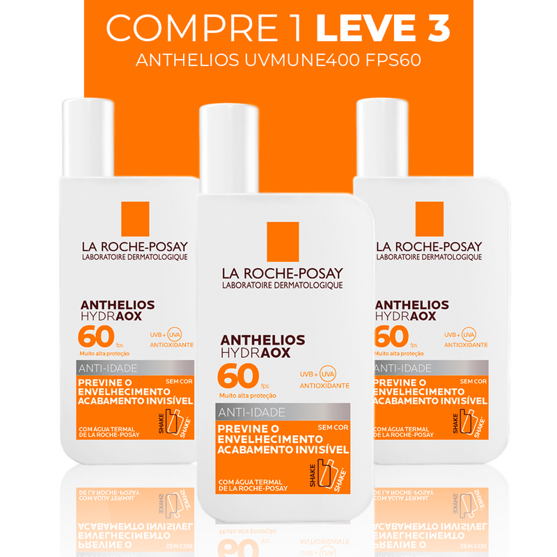 COMPRE 1 LEVE 3 - Anthelios Hydraox FPS60 - Protetor Solar 50ml